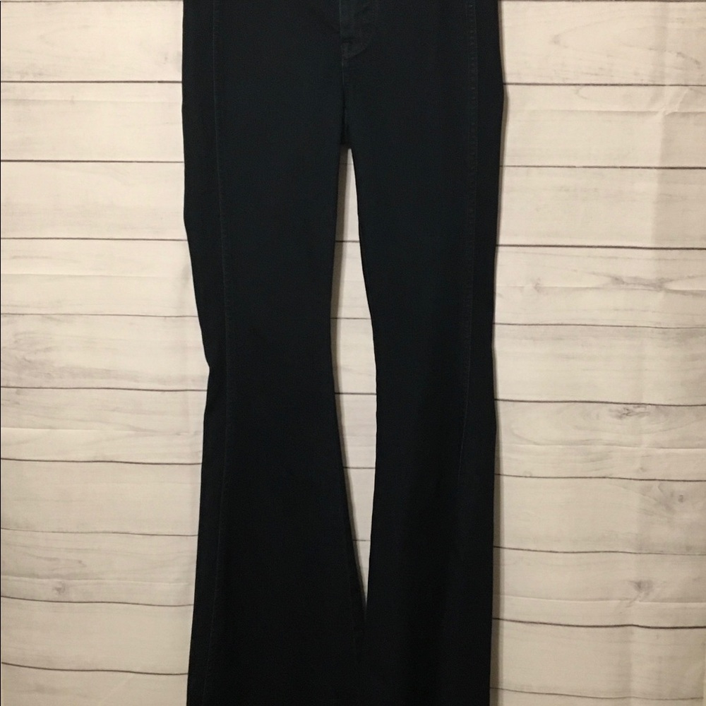 Free People Dark Wash Wide Flare Jeans